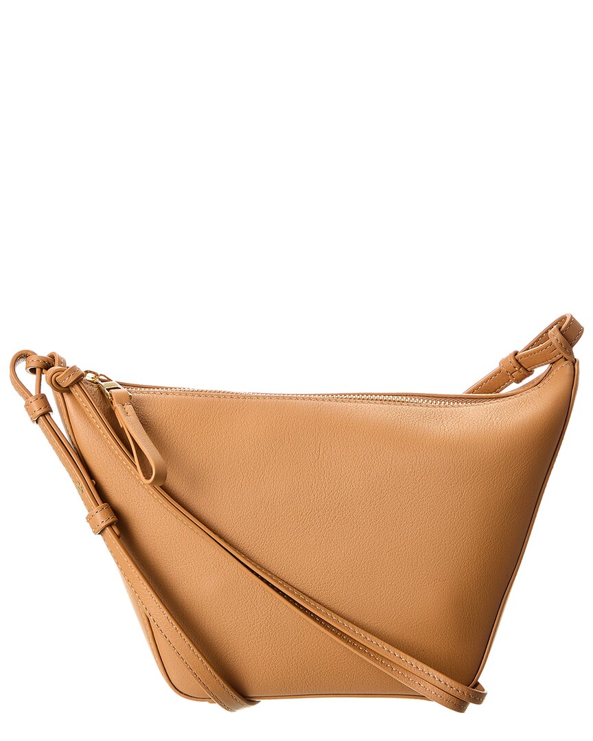 Loewe Hammock Drawstring Small Leather Shoulder Bag In Brown