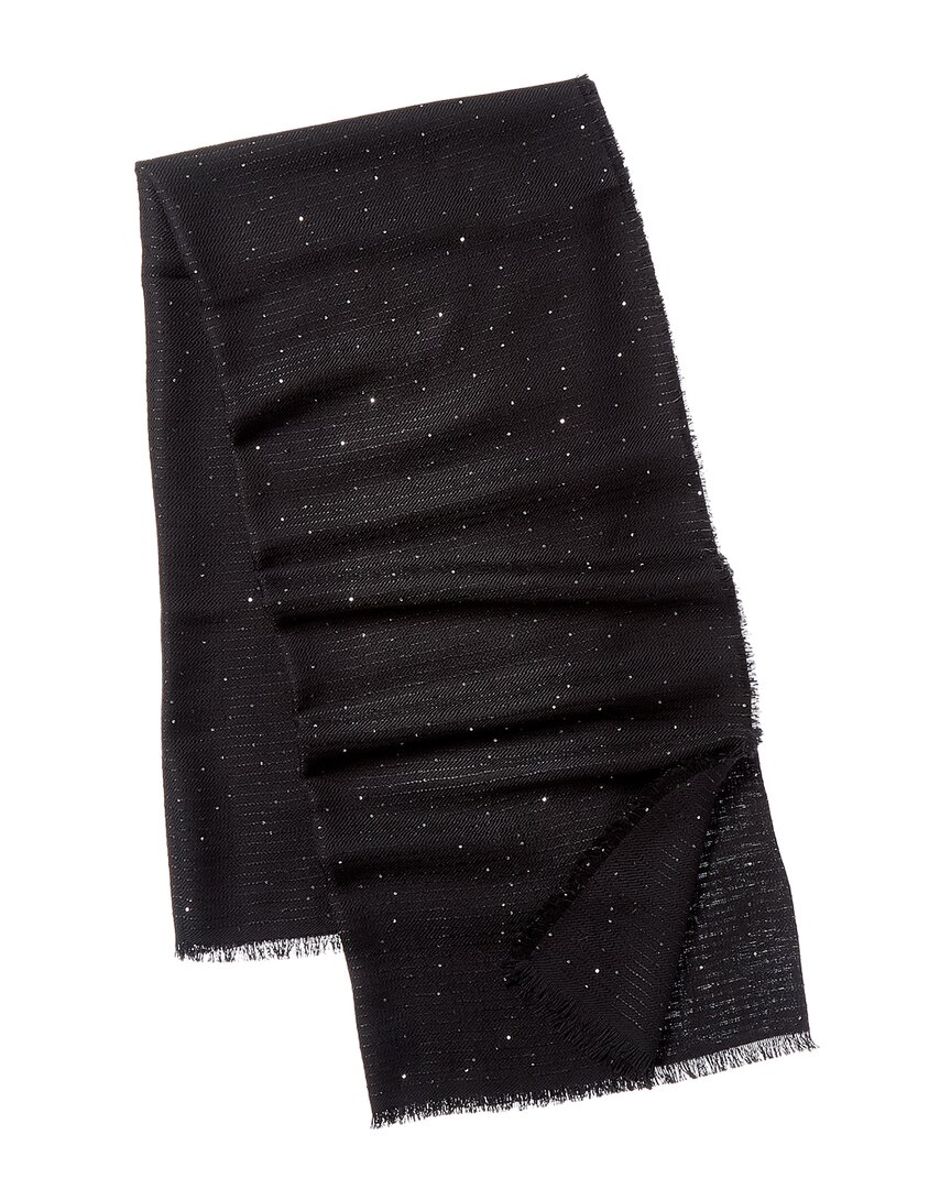 Rag & Bone Stella Sequin Wool-blend Scarf In Black