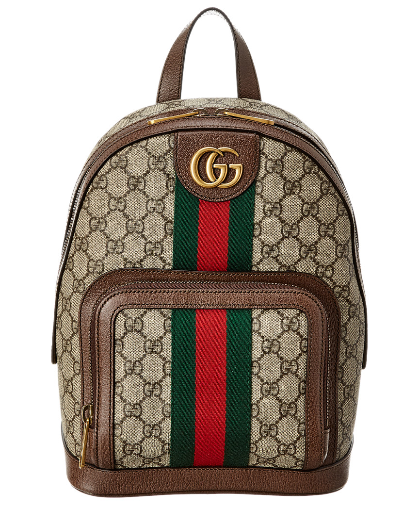 Gucci Ophidia Small Gg Supreme Canvas & Leather Backpack