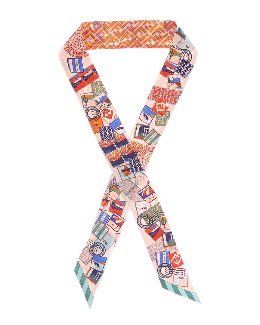 Fendi Silk Neck Bow In Multi