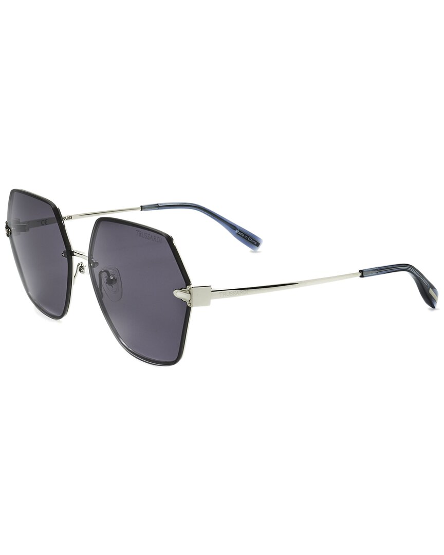 Trussardi Women's Str452f 0579 60mm Sunglasses In Black