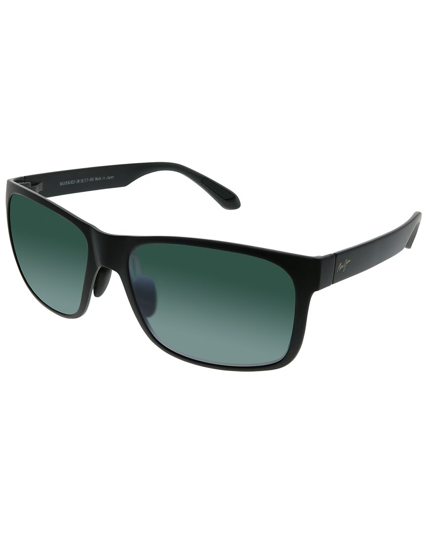 Maui Jim Unisex 432 59mm Polarized Sunglasses In Black