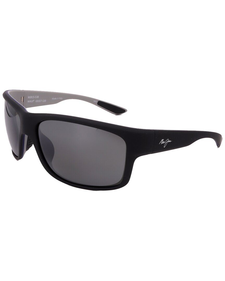 Maui Jim Unisex 815 63mm Polarized Sunglasses In Black