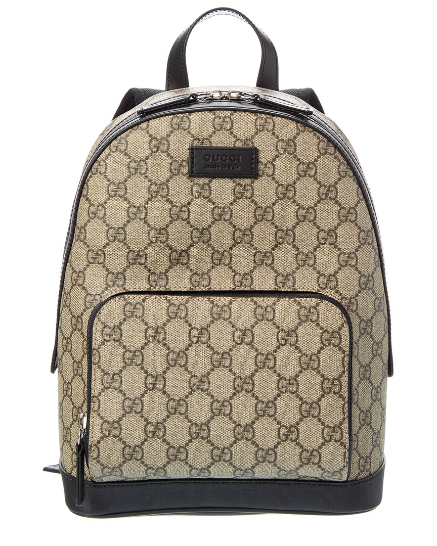 Gucci Gg Supreme Canvas & Leather Backpack