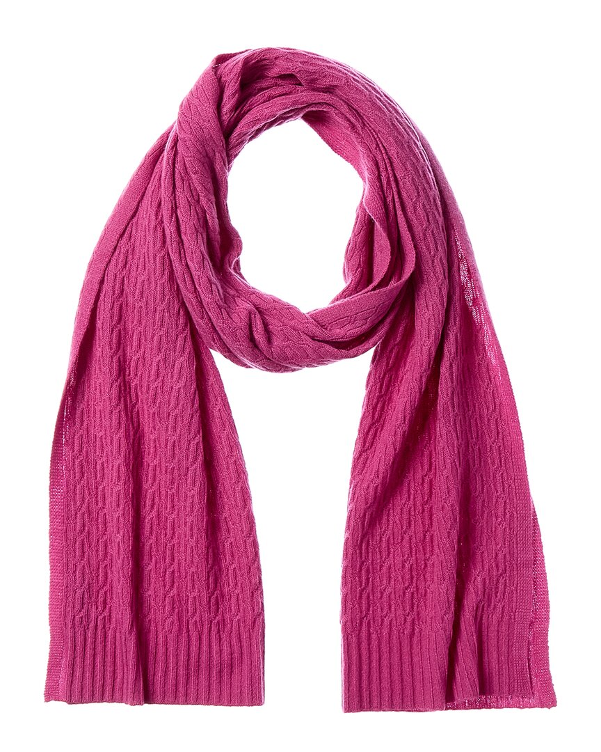 Forte Cashmere Textured Cashmere Scarf In Pink