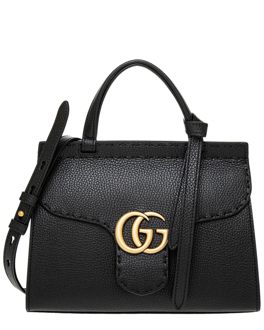 Gucci Gg Marmont Leather Bag In Black