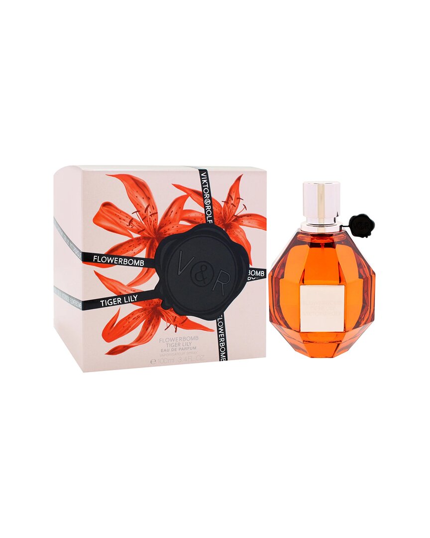 Viktor & Rolf Viktor&rolf Women's 3.4oz Edp Flowerbomb Tiger Lily Edp In Orange