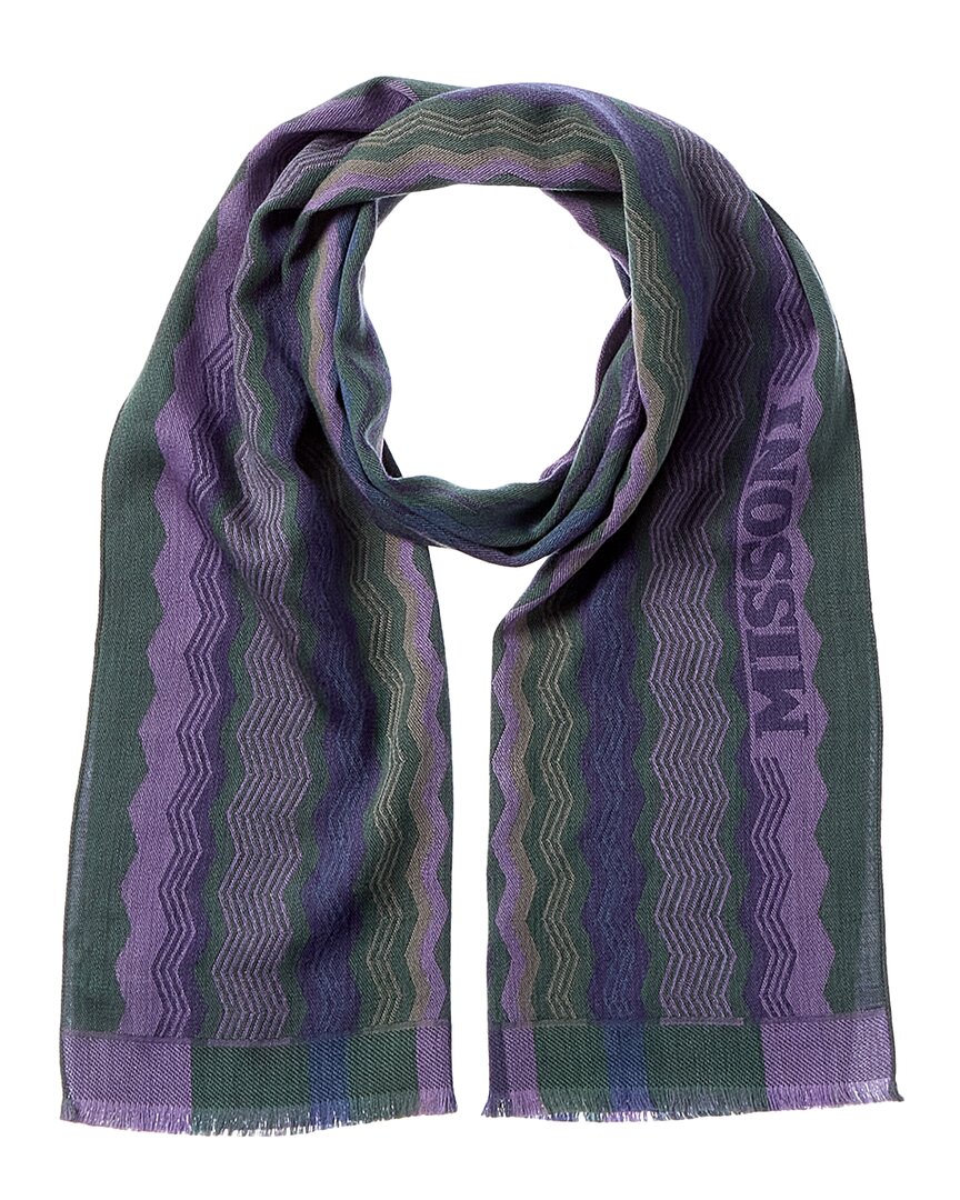 Missoni Wool Scarf In Purple