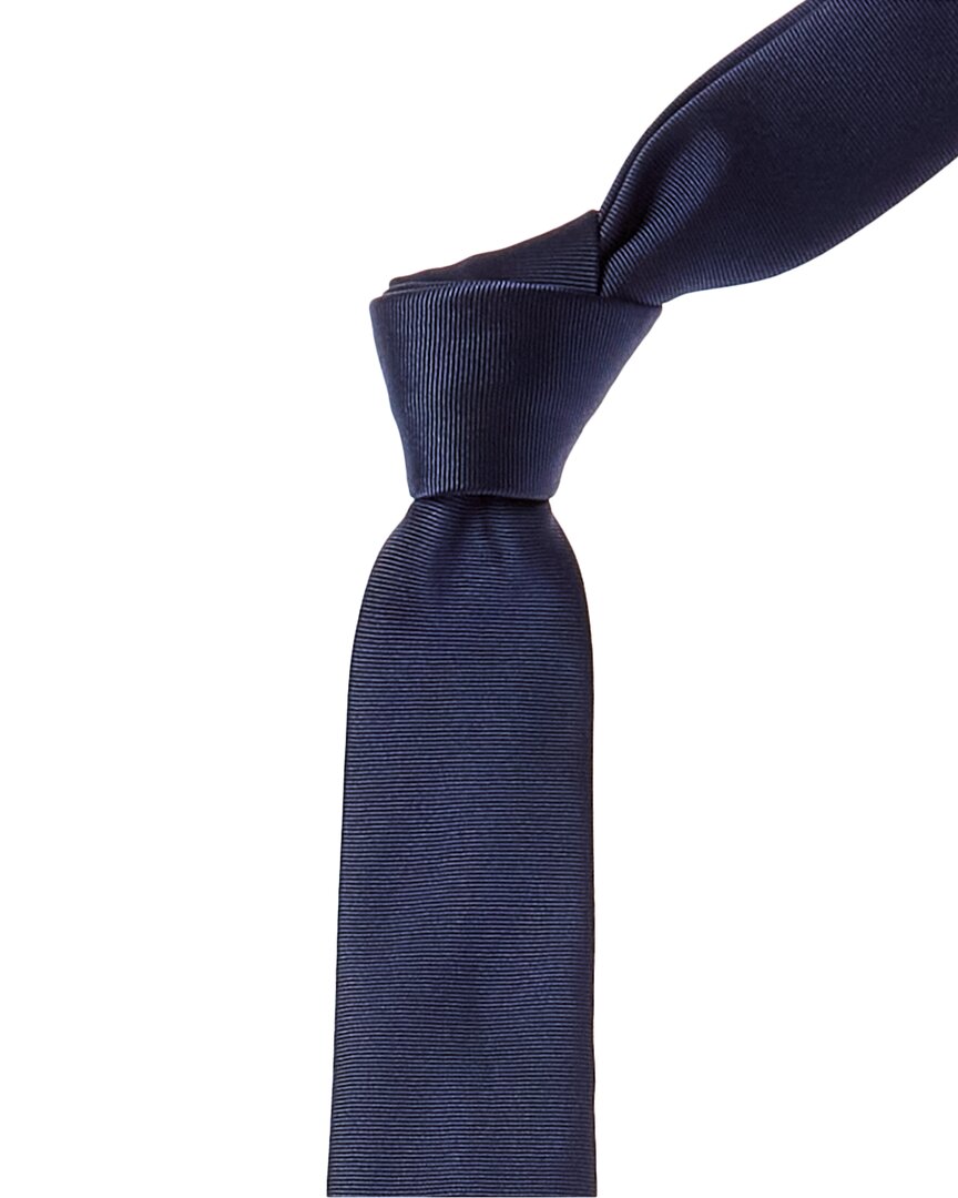 Shop Givenchy Navy Logo 4g Silk Tie In Blue