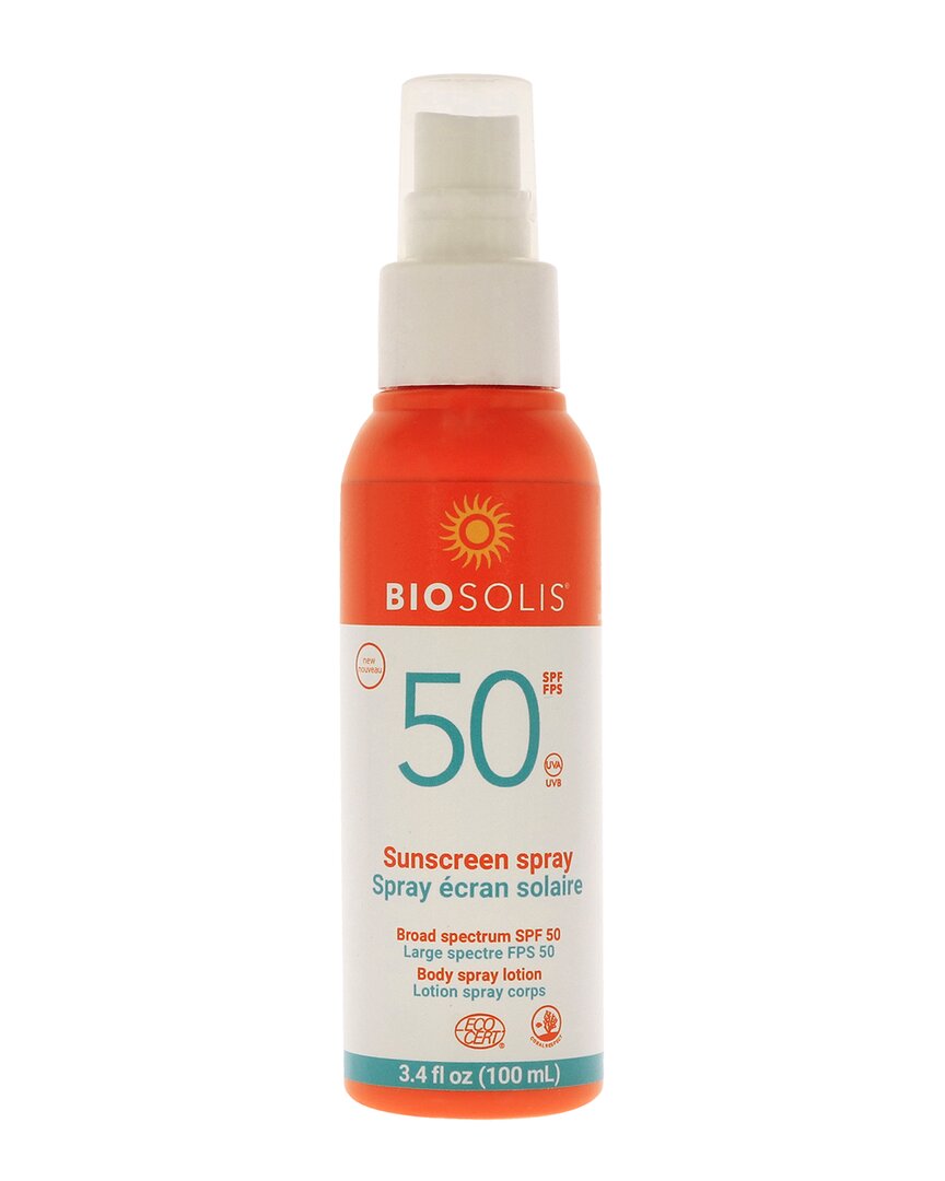 Biosolis Unisex 3.4oz Sunscreen Body Spray Lotion Spf 50 In Orange