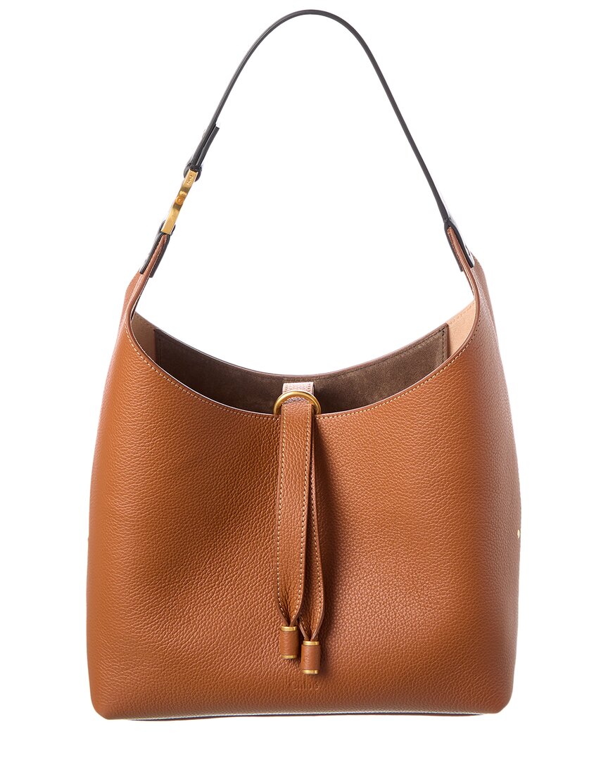 Chloé Marcie Leather Hobo Bag In Brown