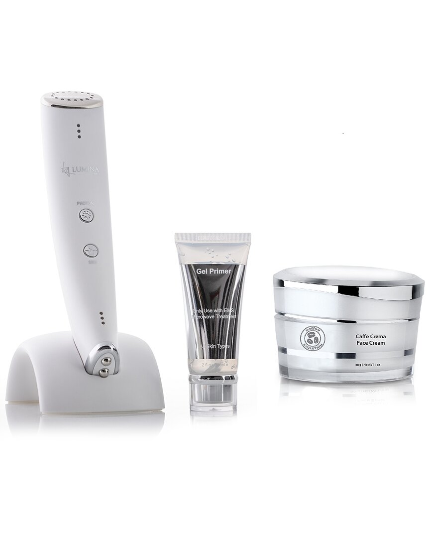 Lumina Nrg Facial Toning Kit With Coffee Infused Moisturizing Cream