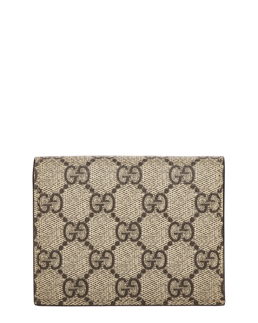 Gucci Gg Supreme Canvas & Leather Bifold Wallet