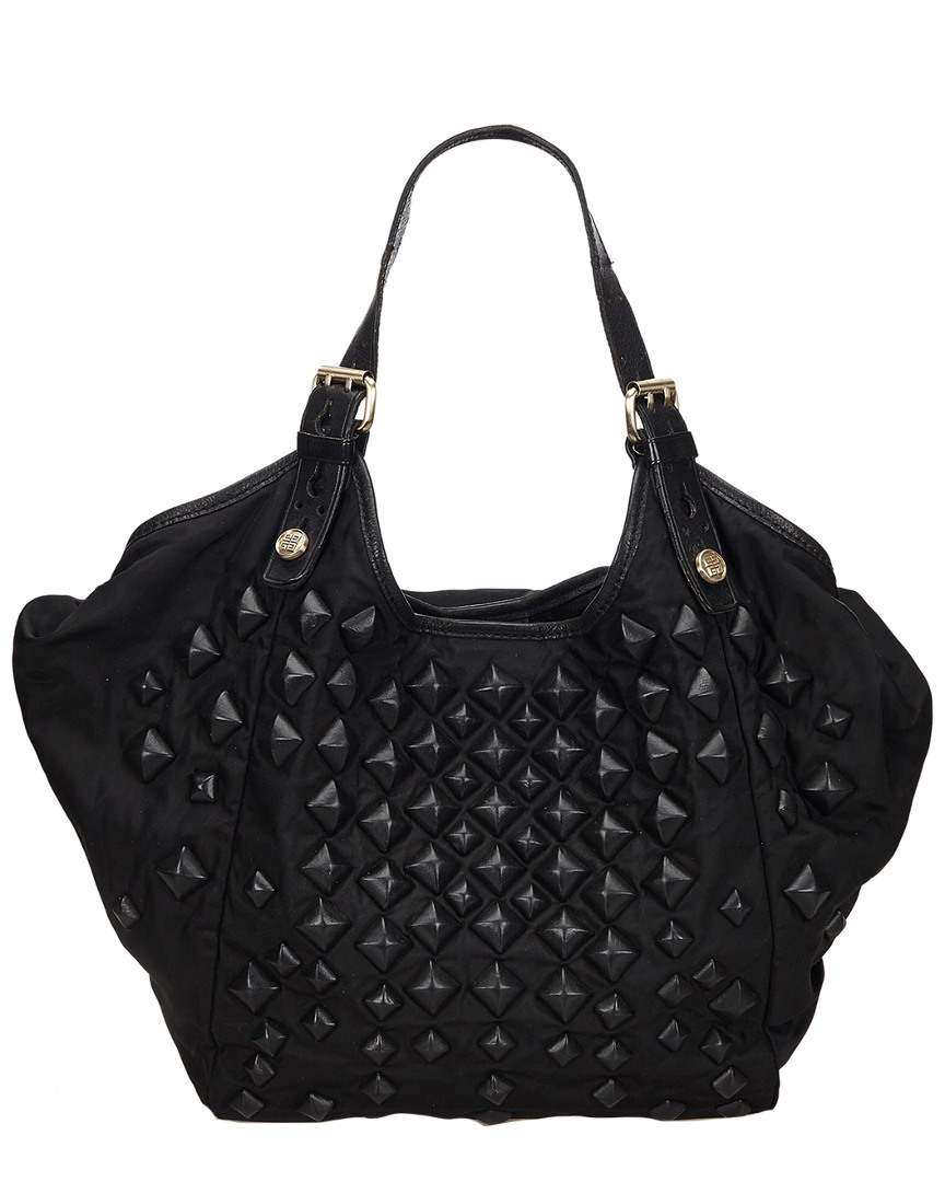 Givenchy Black Nylon Studded Sacca Bag
