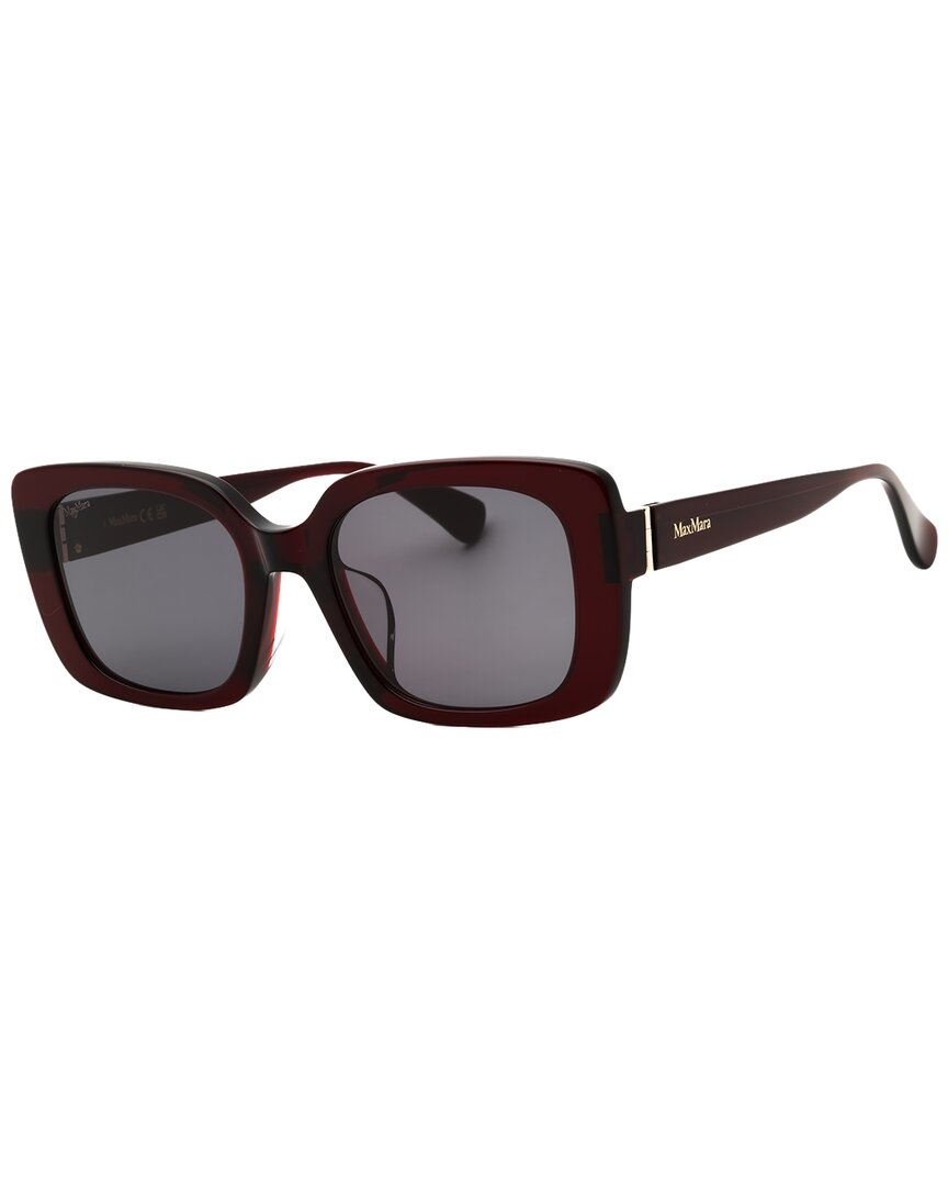 Max Mara 54mm Rectangular Sunglasses In Transparent