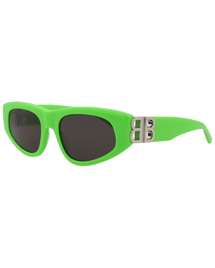 Balenciaga 0095s Dynasty Cat-eye Acetate Sunglasses In Green