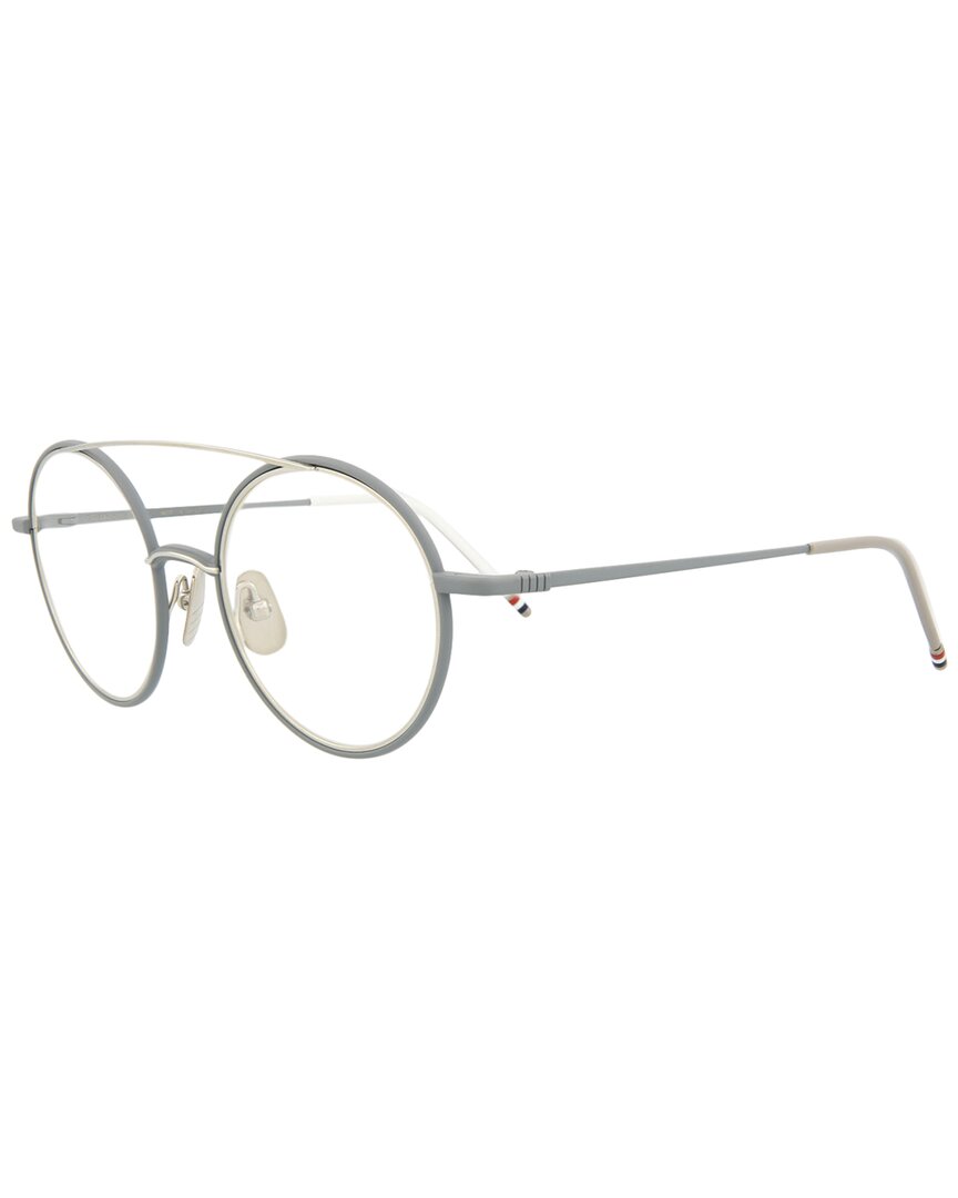 Thom Browne Tb108-bgryslv-50 Round Optical Frames Mx In Grey