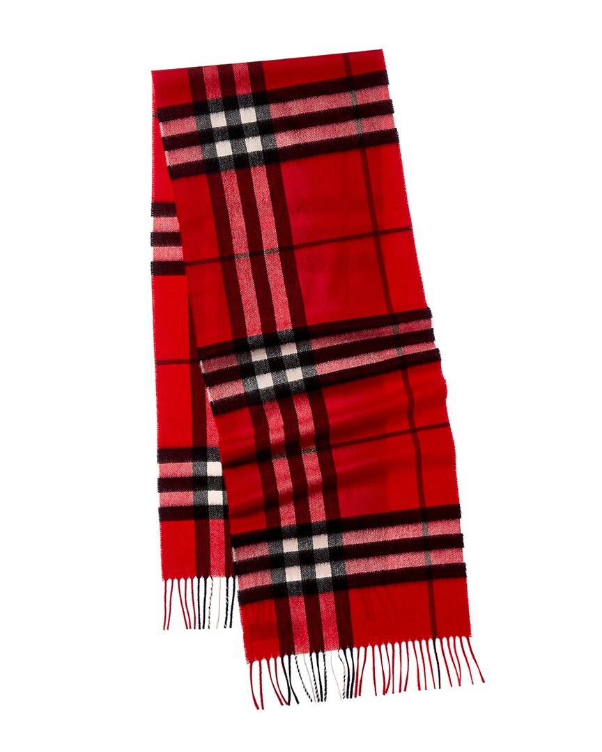 Burberry Giant Check Cashmere Scarf Accessories In Red