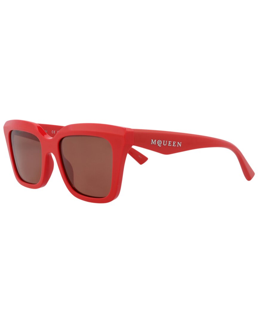 Alexander Mcqueen Women's Am0473s 53mm Sunglasses In Red