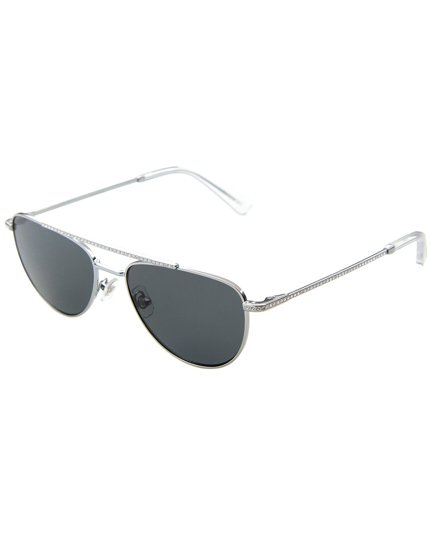 Swarovski Women's Silver/Dark/Grey Sk700753-X 53Mm Sunglasses