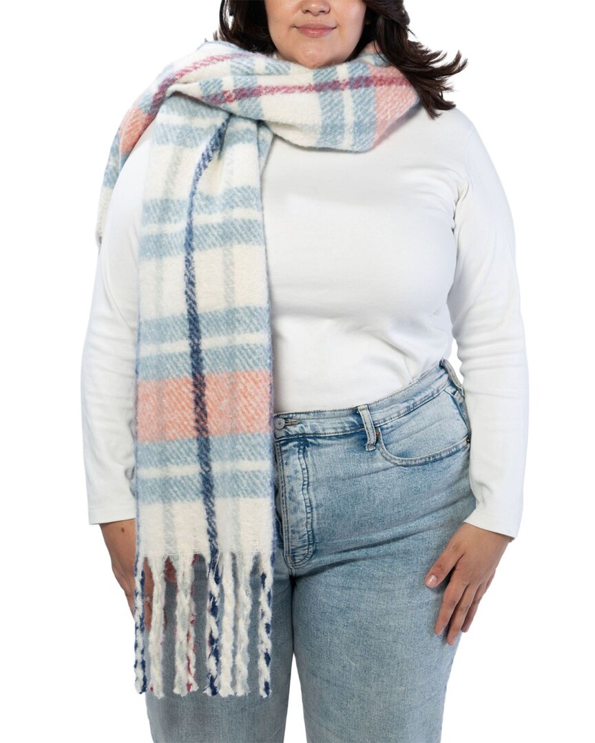 Marcus Adler Plaid Scarf In Blue
