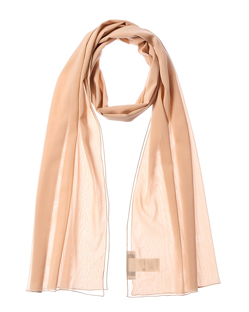 Dolce & Gabbana Chiffon Silk-blend Scarf In Sand