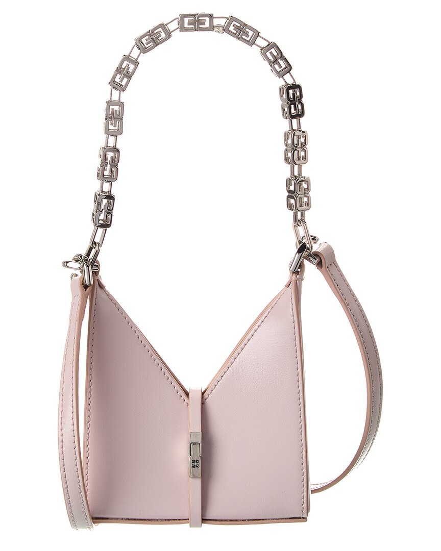 Givenchy Cut Out Micro Leather Hobo Bag In Pink