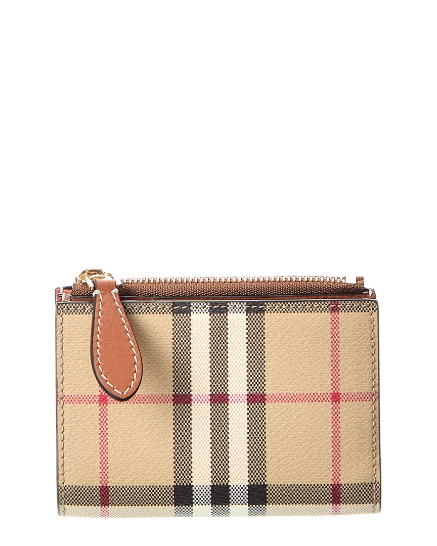 Burberry E-canvas Zip Around Wallet