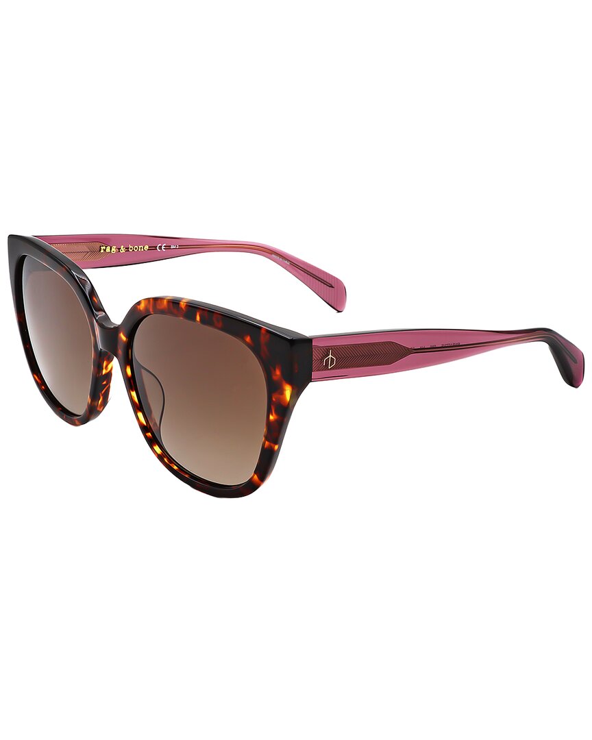 Rag & Bone Women's Rnb1073 56mm Sunglasses In Brown