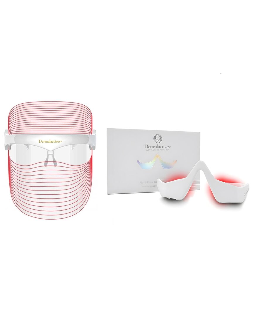 Dermalactives Hologlow Under Eye Led Mask & 7-in-1 Light Therapy Led Mask 2pc Set