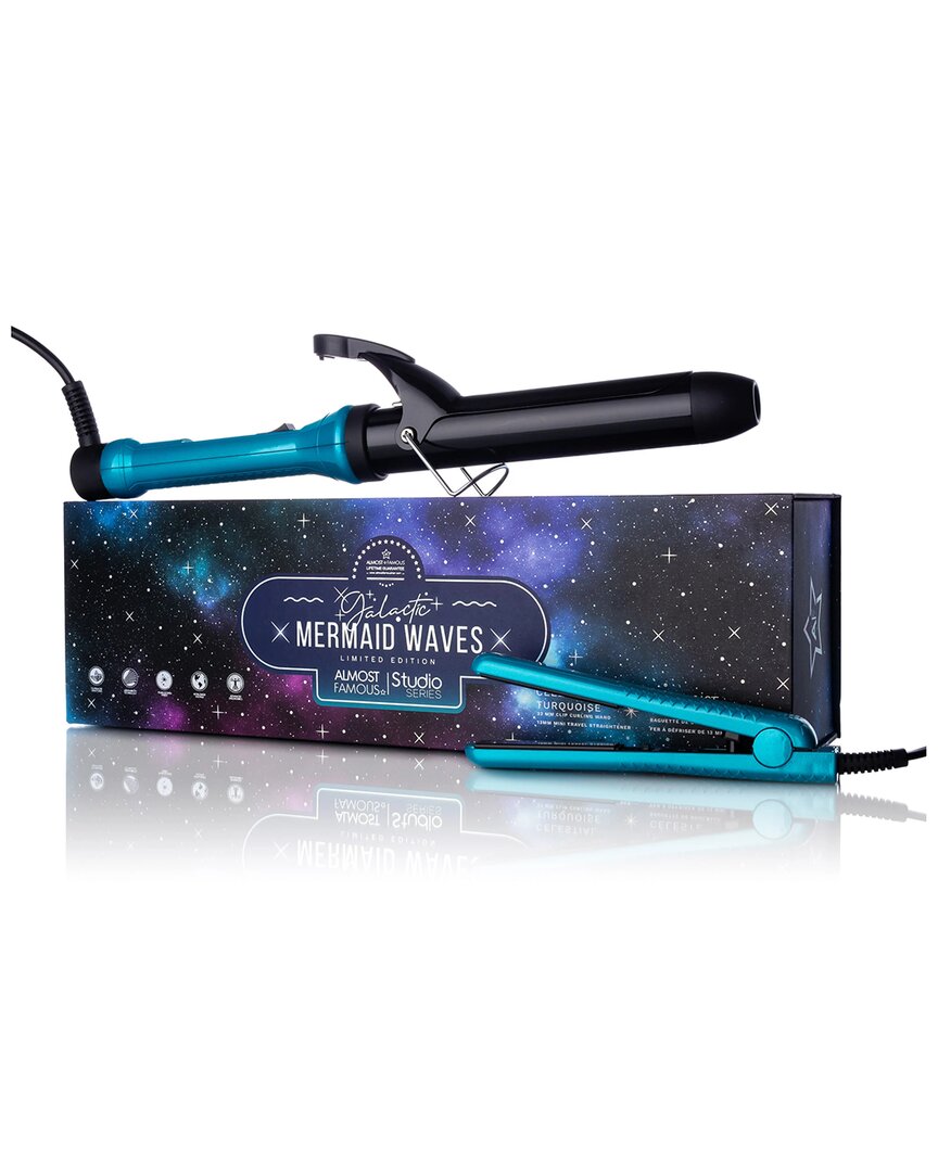 Almost Famous Galactic Mermaid Waves Limited Edition Set With Curling Wand & Mini Togo - Celestial T