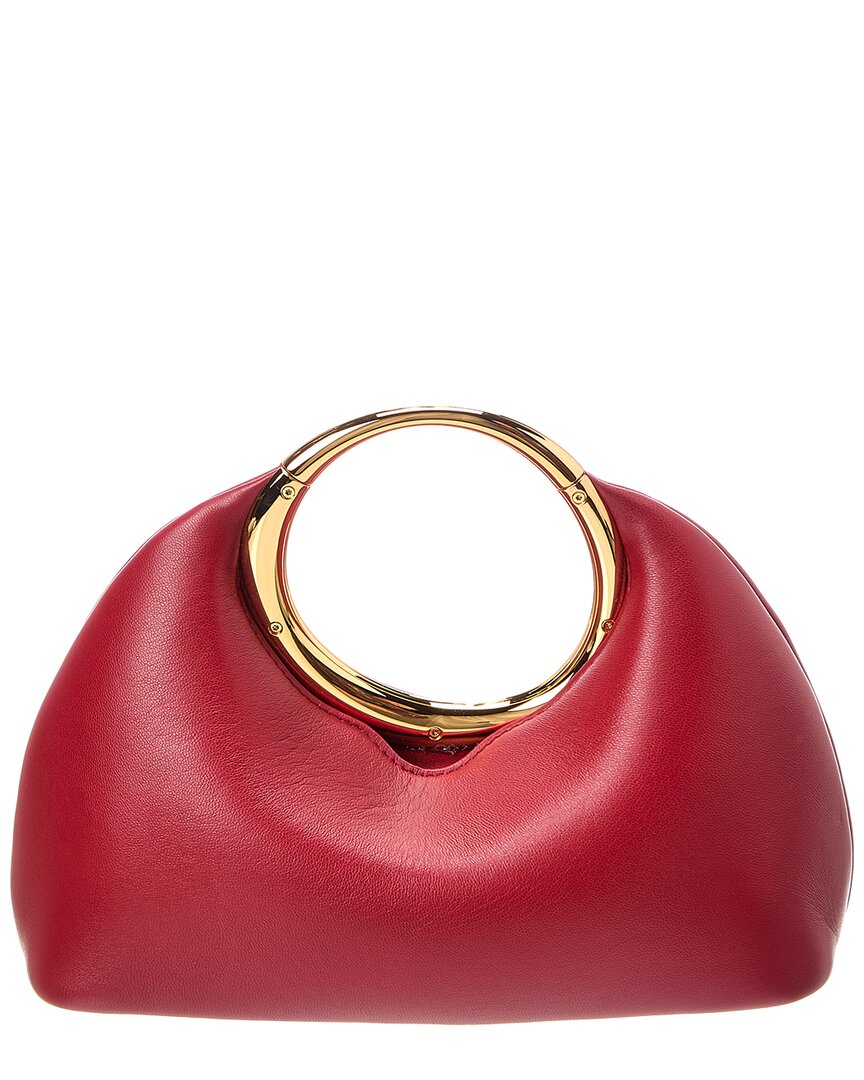 Jacquemus The Calino Small Leather Clutch In Red
