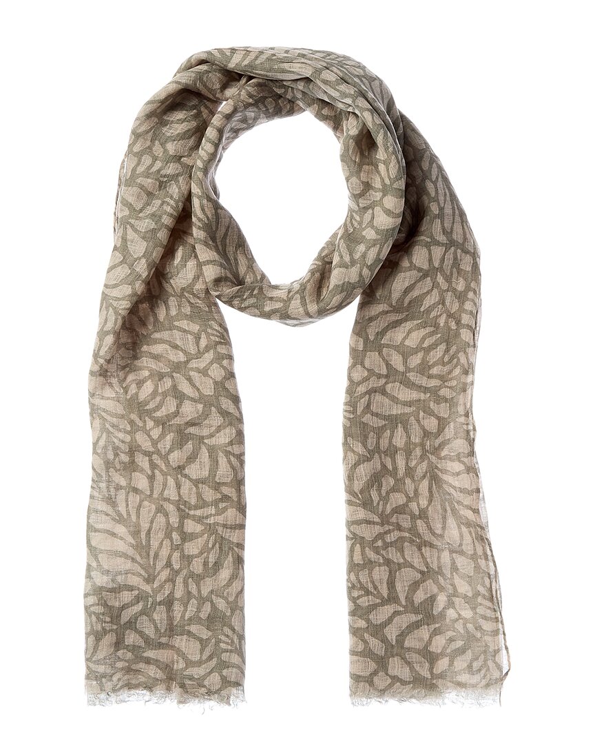 Brunello Cucinelli Linen Scarf In Green
