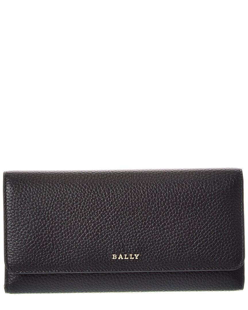 Bally Wish Leather Continental Wallet In Black
