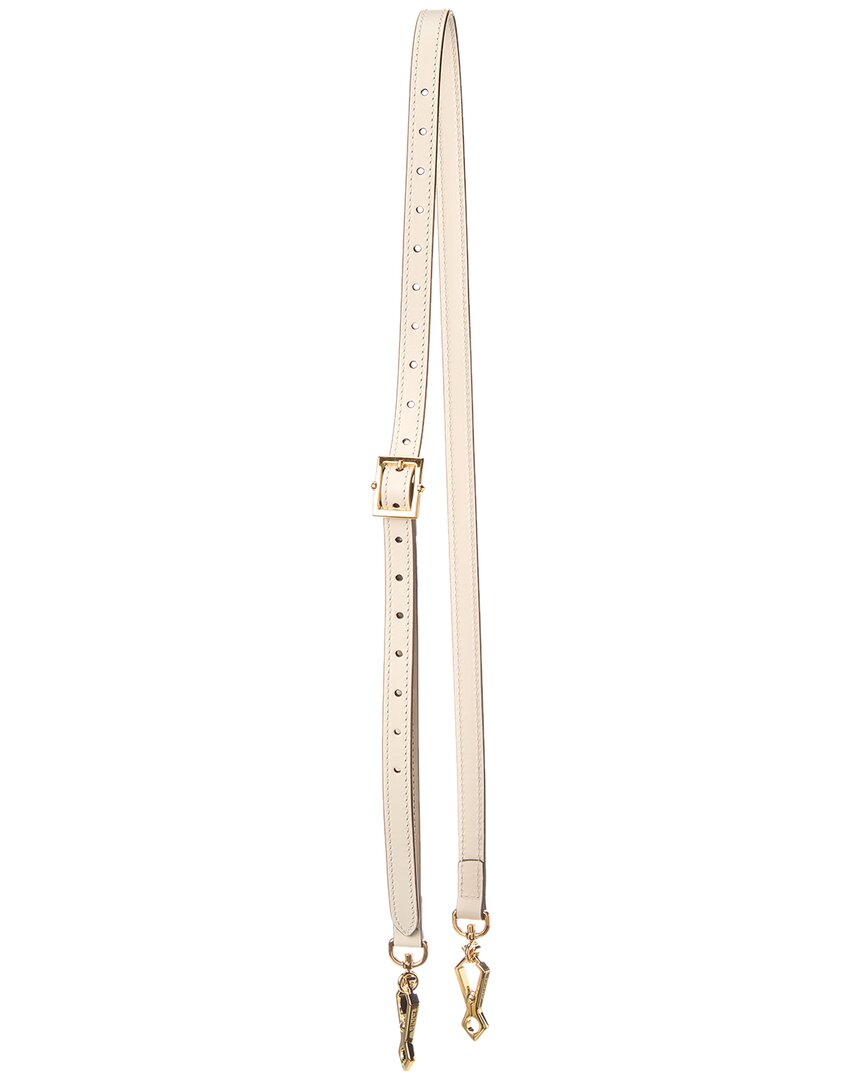 Gucci Sylvie Leather Shoulder Strap In Neutral