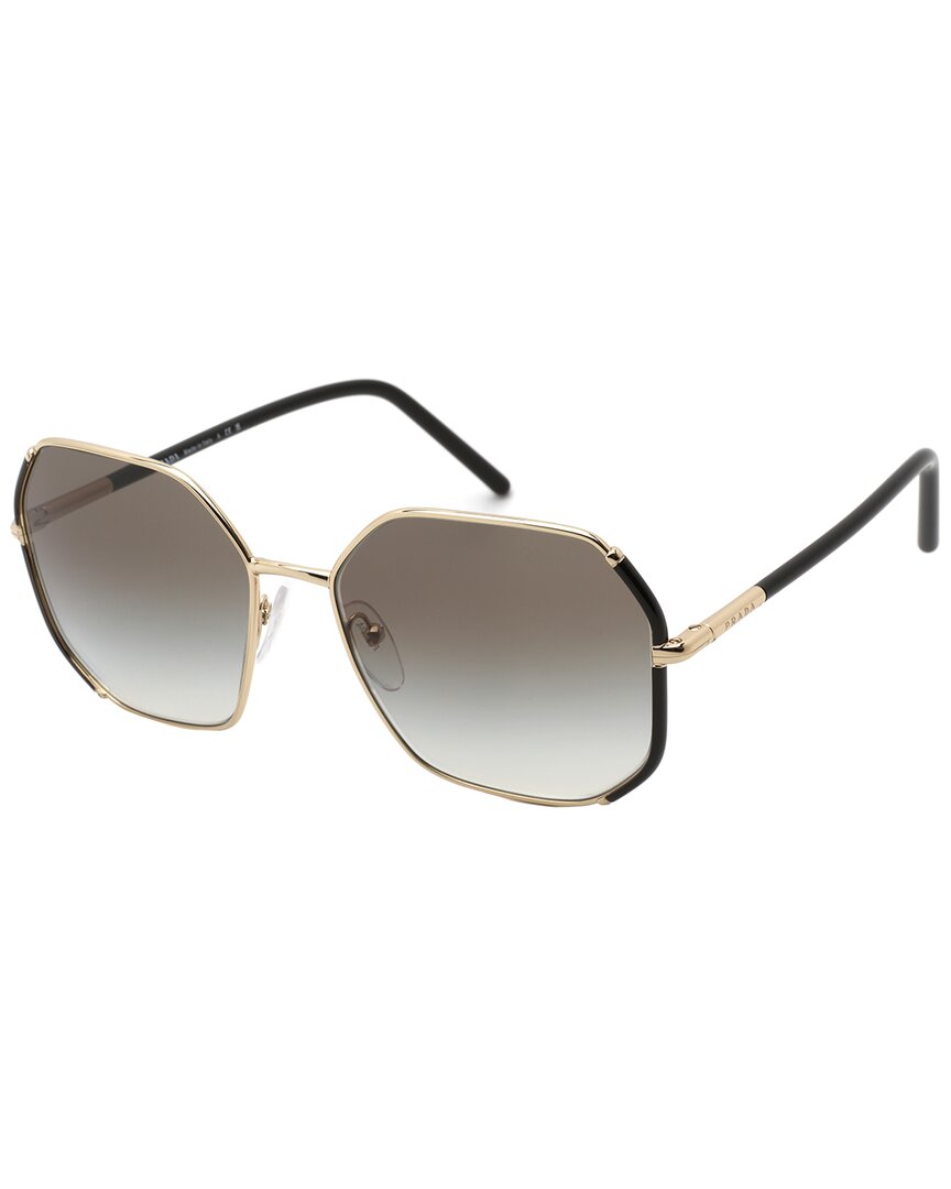 Prada Women's Pr52ws 58mm Sunglasses In Black/pale Gold/gray Gradient