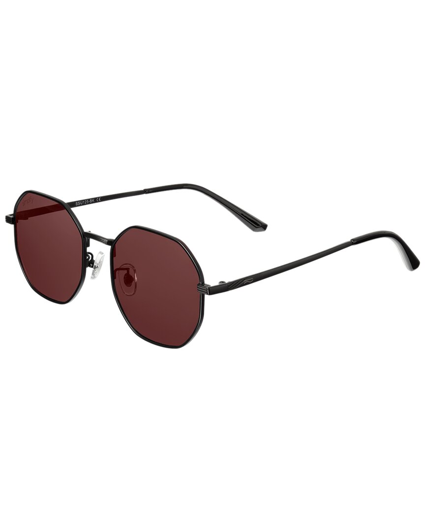 Shop Simplify Unisex Ssu125-rd 53mm Polarized Sunglasses In Black