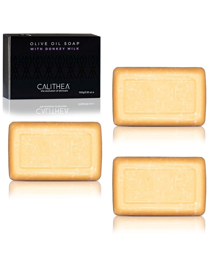Calithea Skincare Olive Oil Soap With Donkey Milk 3-pack