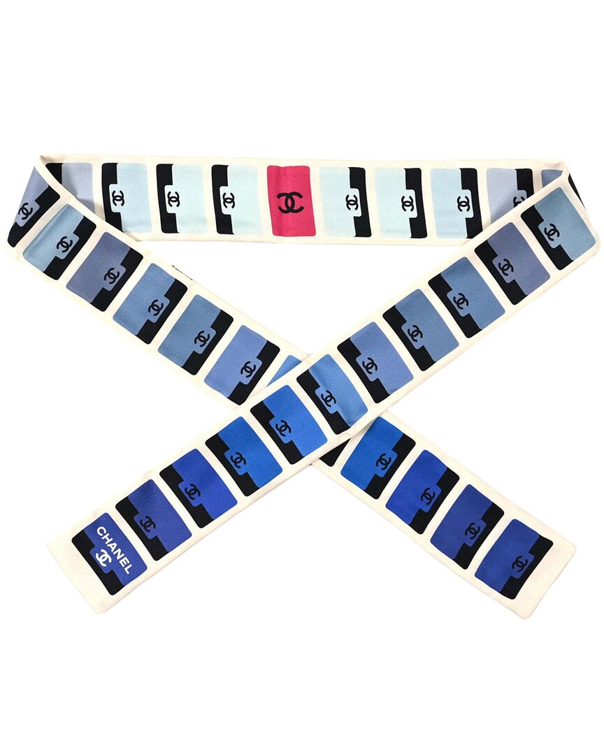 Click to view more detailed imagery on our partner's website Pre-owned Chanel Cc Slim Silk Scarf