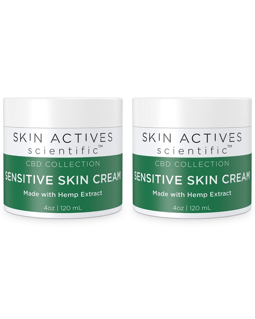 Skin Actives Scientific 4oz 2 Pack Sensitive Skin Cream With Hemp Extract | Cbd Collection