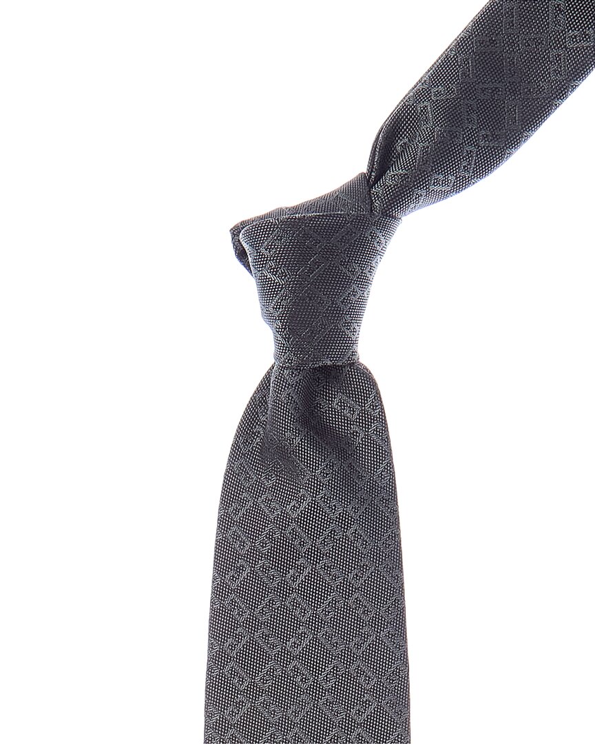 Givenchy Monogram 1972 Silk Tie In Grey