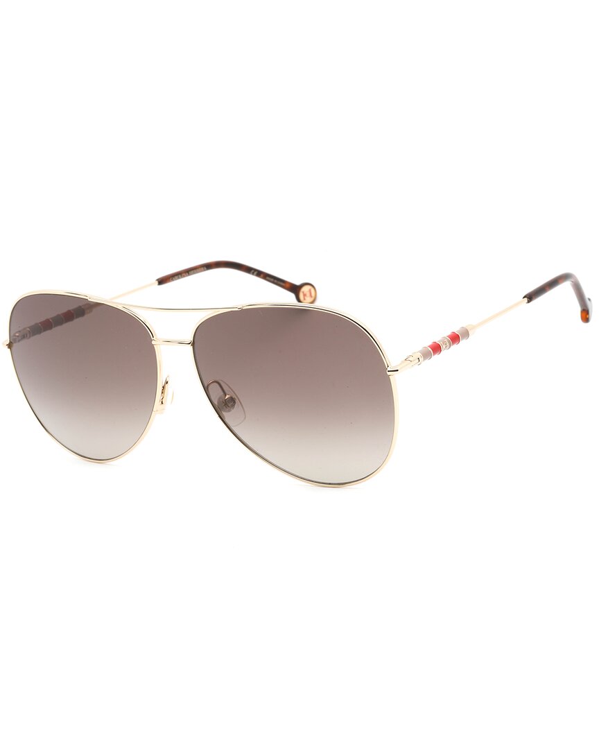 Carolina Herrera Women's Ch 0034/s J5g 64mm Sunglasses In Gold