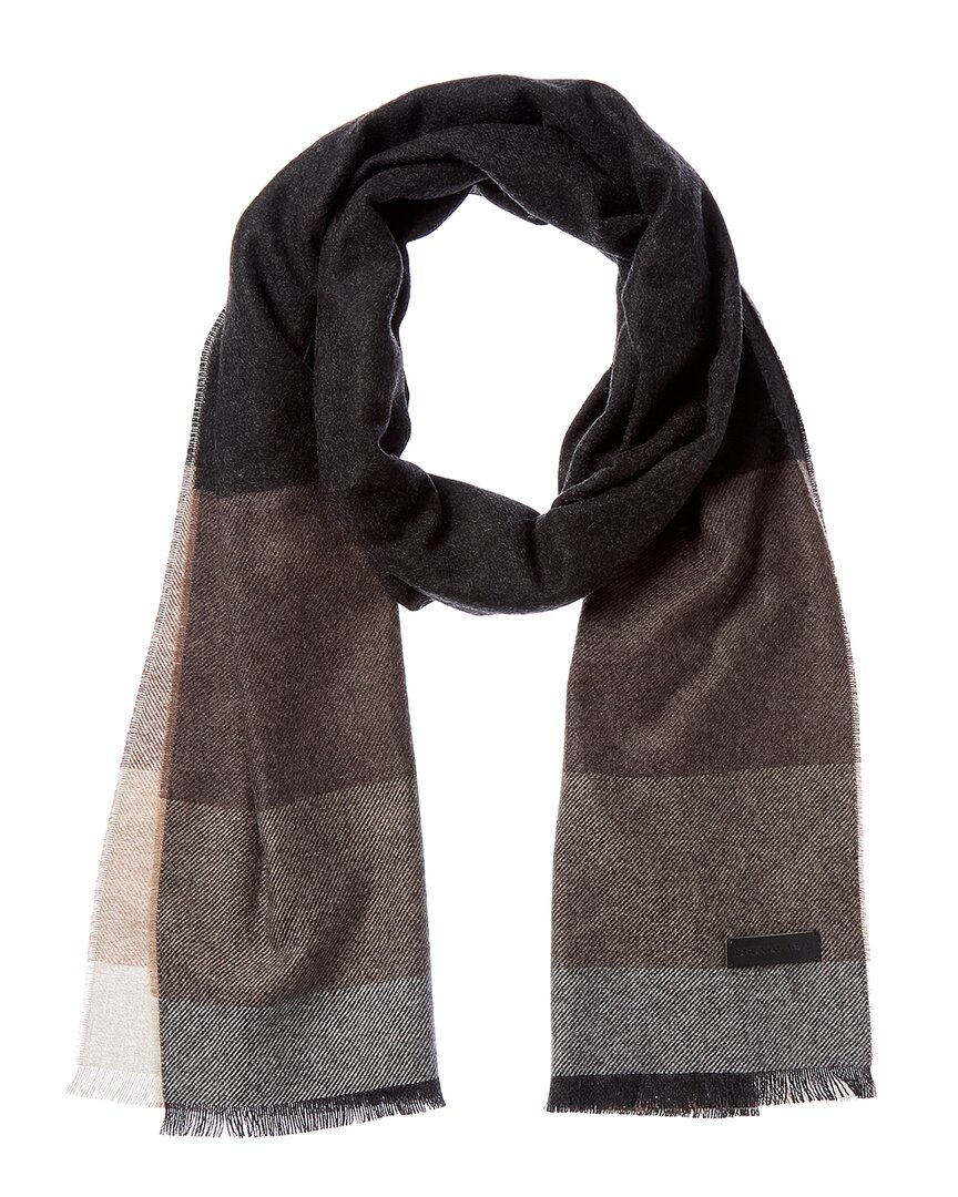 Bruno Magli Silk & Cashmere-blend Scarf In Brown