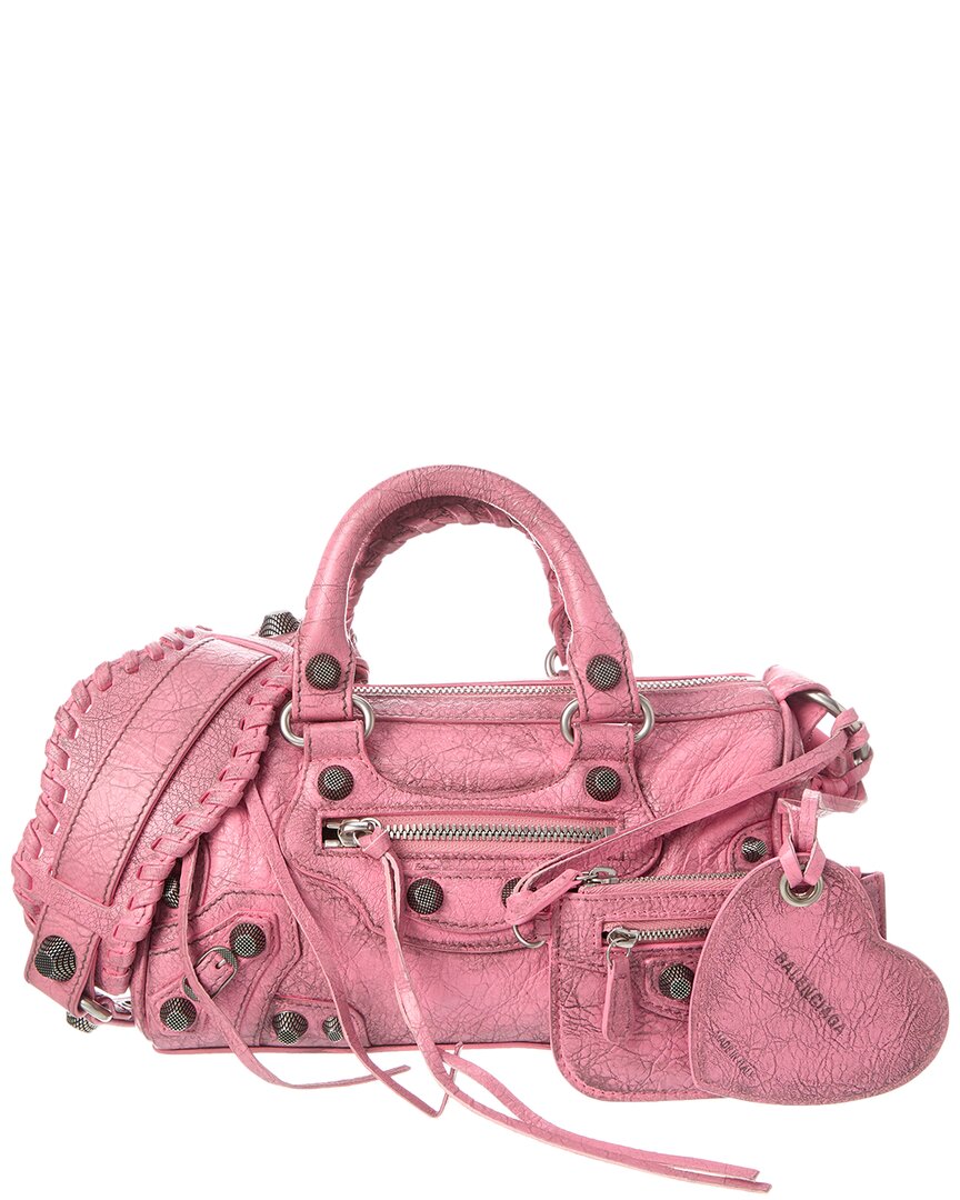 Balenciaga Le Cagole Mini Leather Satchel In Pink