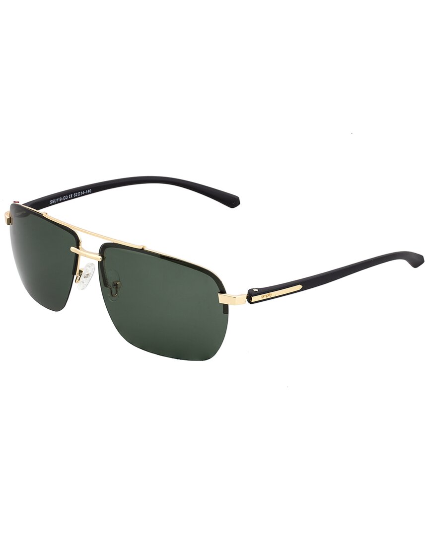 Simplify Unisex Ssu119 62 X 45mm Polarized Sunglasses In Gold