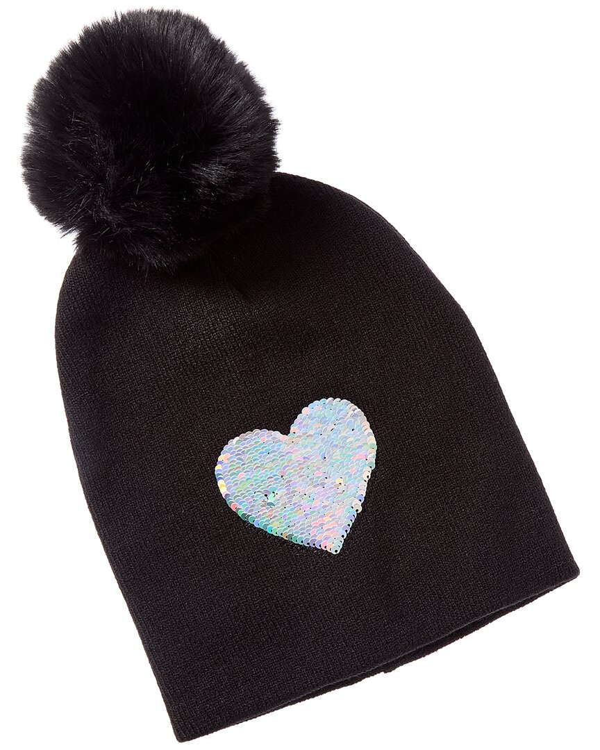 Surell Accessories Sequin Knit Beanie In White