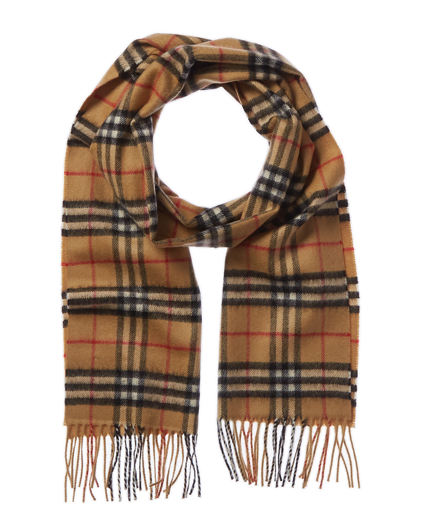 Burberry Classic Check Cashmere Scarf Women's Yellow | eBay