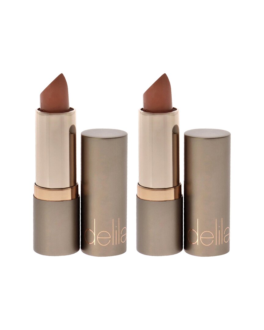 Delilah Women's 0.13oz Flirt Colour Intense Cream Lipstick - Pack Of 2 In Brown