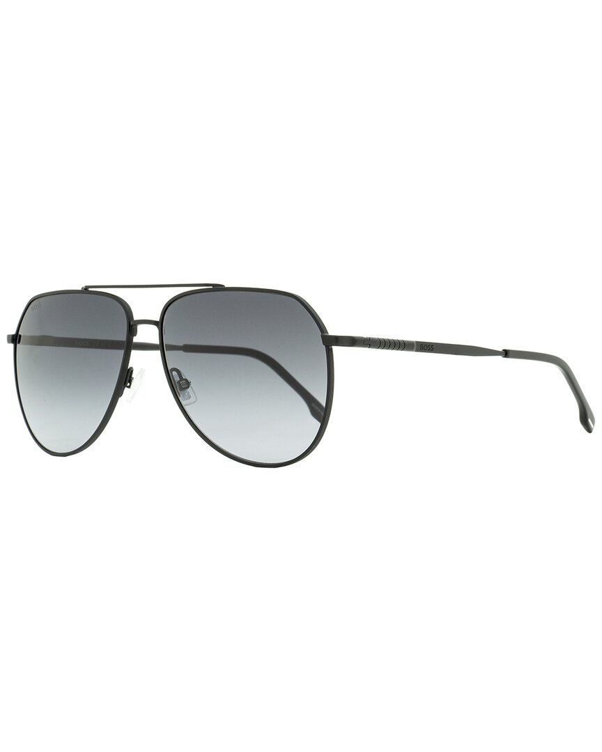 Hugo Boss Men's Pilot Sunglasses B1447s 0031i Matte Black 61mm
