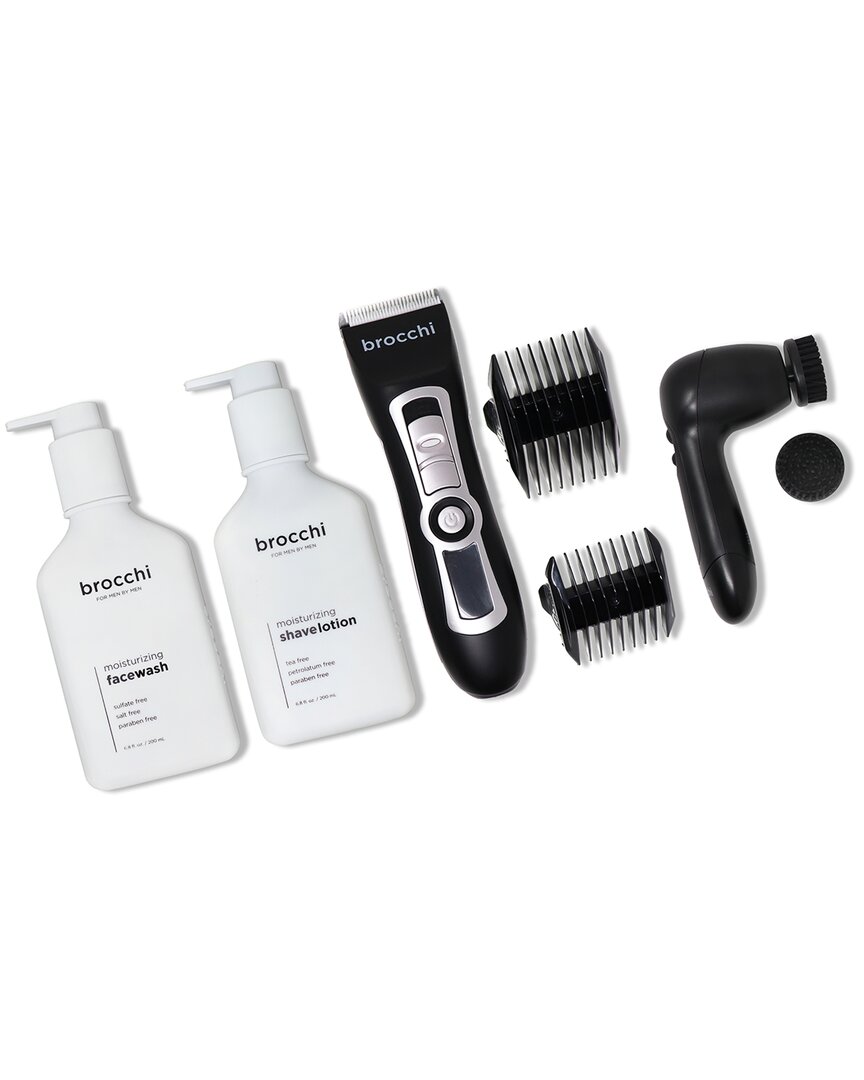 Sebastian Brocchi Brocchi Electric Facial Brush, Trimmer, Moisturizing Face Wash & Shave Lotion Bundle